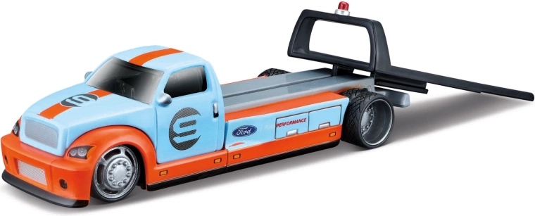 Maisto Flatbed 2019 Ford GT Heritage Edition light blue 1:64