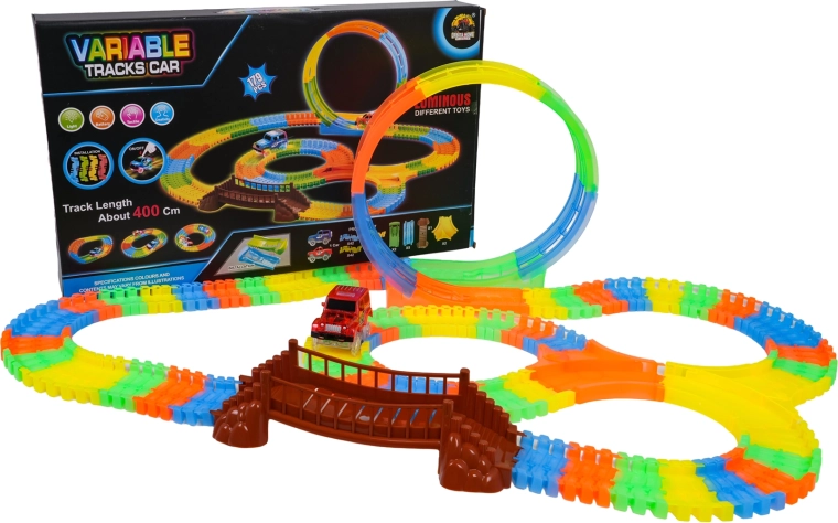 Spīdoša sacīkšu autodroša ar 360° cilpu, 179 detaļas