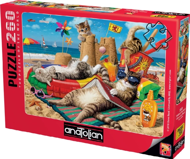 Anatolian Cats on the Beach Puzzle, 260 Pieces