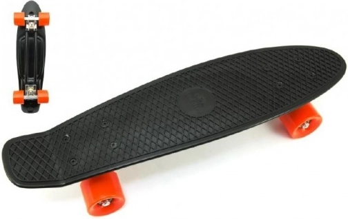 Pennyboard 60 cm ar metāla asīm un 90 kg nestspēju – melna