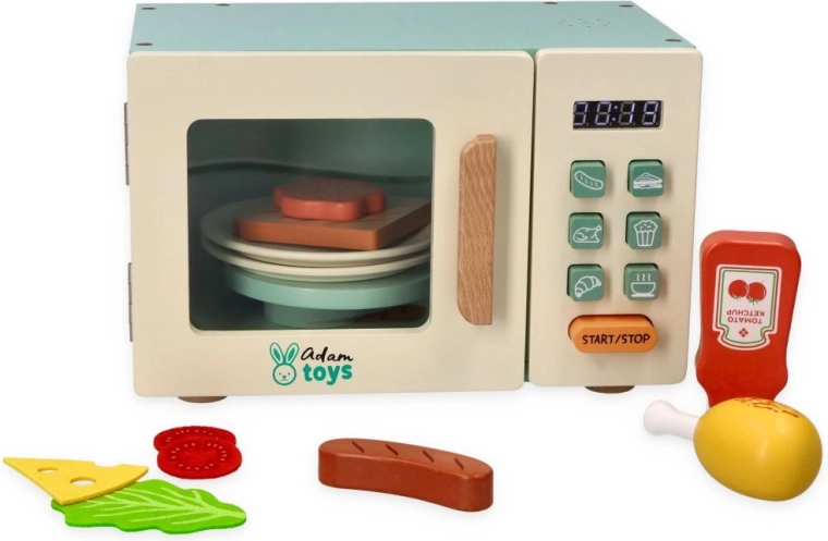 Interactive Wooden Microwave Oven Adam Toys