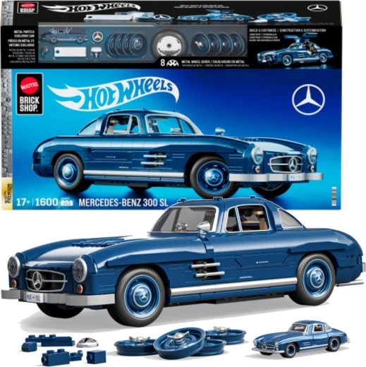 Konstruktors HOT WHEELS Mercedes‑Benz 300 SL 1:12, 1600 detaļas