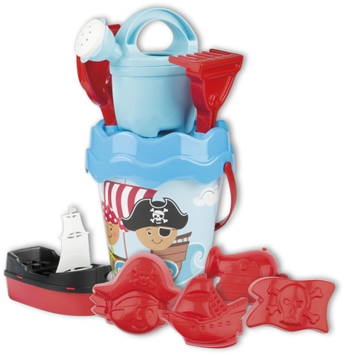 Androni pirātu smilšu komplekts ceļojuma somā – Zila