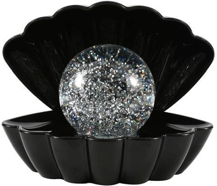 Dekoratīvā lampa Gliemežvāks ar mirdzošu (brokāta) bumbiņu, USB un bateriju barošana