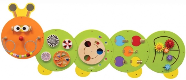 Krāsaina sienas aktivitāšu komplekts Kāpurs no VIGA