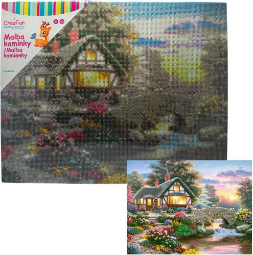 Dimanta mozaīka – Burvju dārziņš 40 × 50 cm