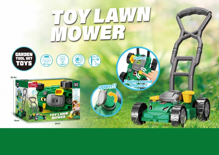 Bērnu zāles pļāvējs ar gaismas un skaņas efektiem