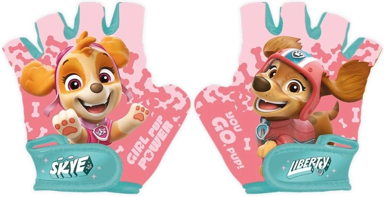 Kids’ cycling gloves Paw Patrol pink - 1 piece