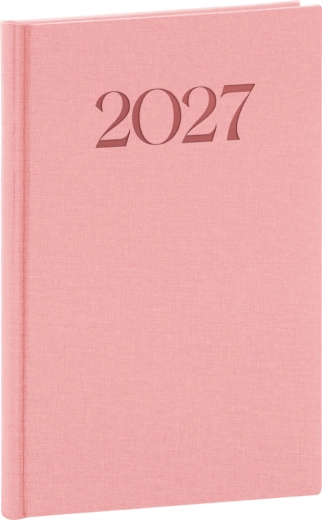 Notique nedēļas plānotājs Biella 2027 rozā 15 × 21 cm