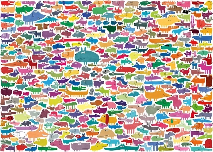 Ravensburger Puzzle 387 Dogs and 1 Cat XXL 300 Pieces