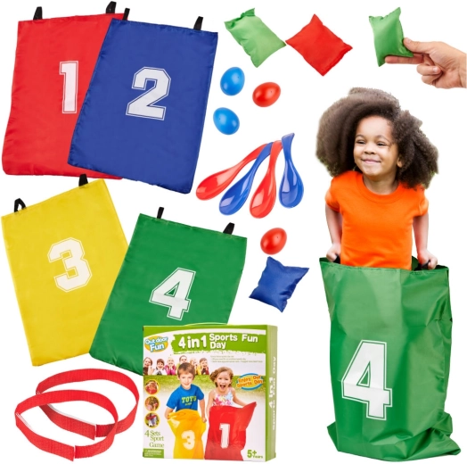 Children’s 4-in-1 Sports Activity Set for Outdoor Games