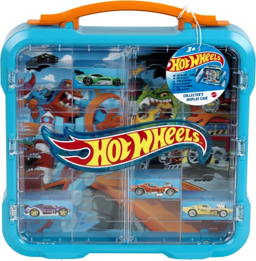 Hot Wheels kolekcionāru vitrīna automašīnītēm ar izgaismotu logo