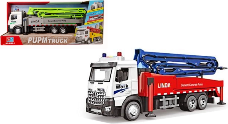 Firefighting concrete pump truck with light and sound