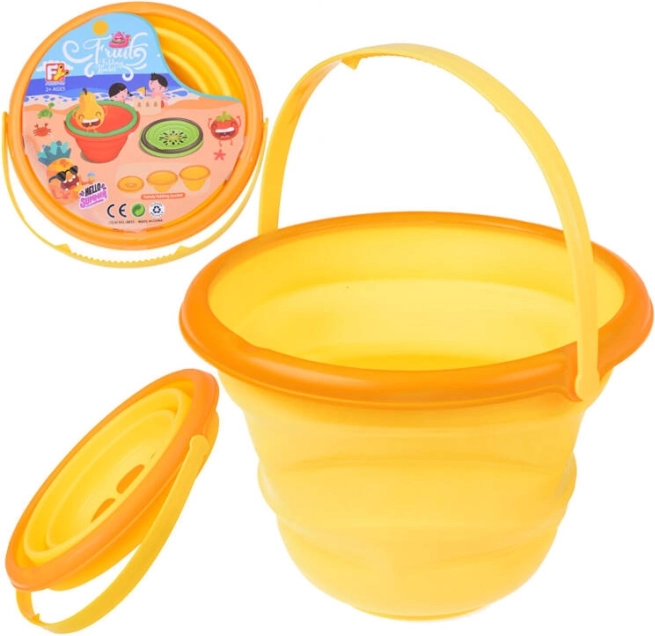 Salokāms augļu silikona spainītis – citrons, 2,5 l