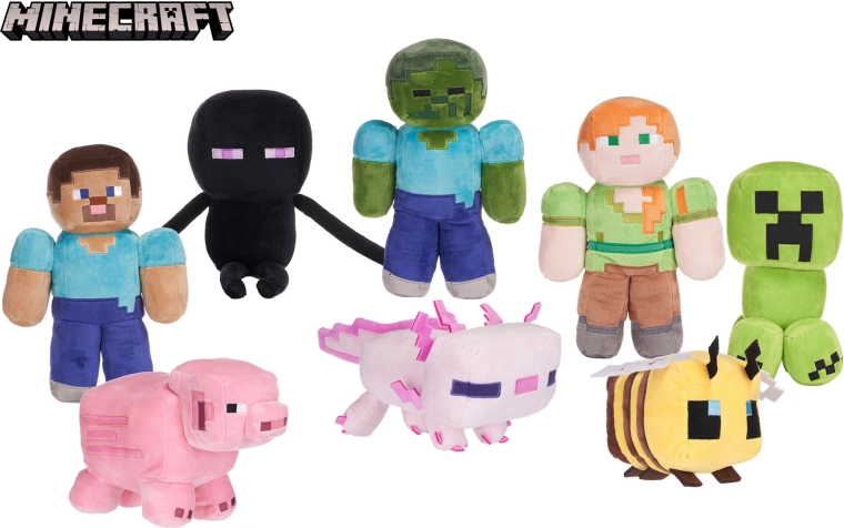 MINECRAFT mīkstās figūriņas – mīkstas rotaļlietas bērniem un kolekcionāriem
