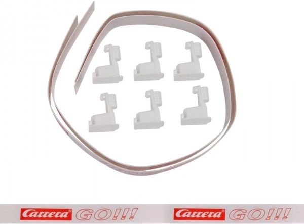 Guardrails and holders for Carrera GO, GO Plus and Digital 143 slot car tracks