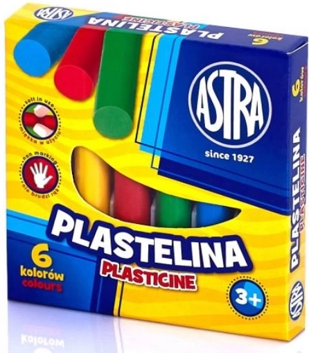 Plastilīns ASTRA – komplekts 6 krāsās