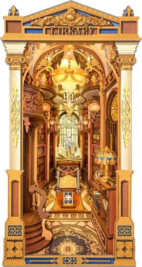 RoboTime grāmatu ieliktnis Brīnumu bibliotēka – DIY 3D puzle ar LED