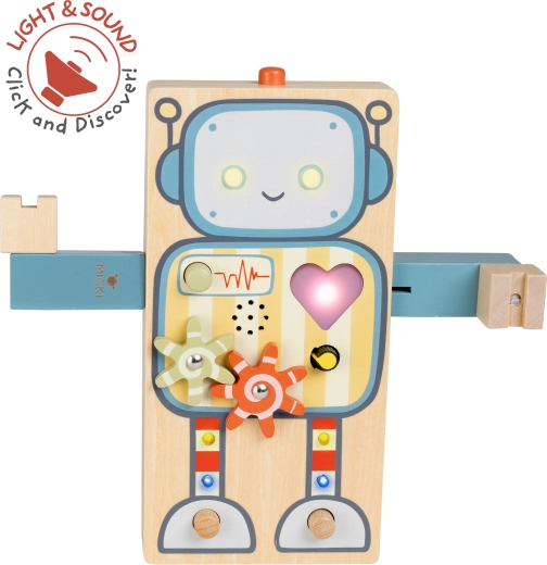 Interactive Wooden Sensory Robot GiggleBot Micki