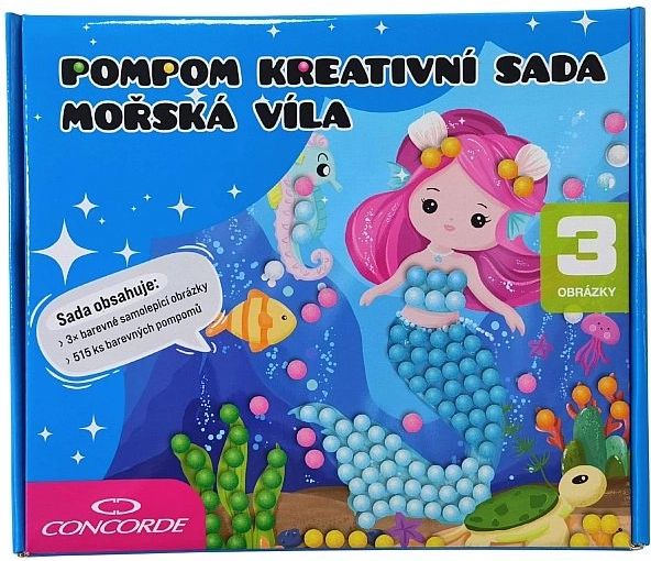 Creative Set with Pom Poms Mermaid CONCORDE