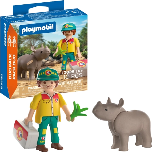 Playmobil Duo Pack – kopējs ar degunradzi un piederumiem