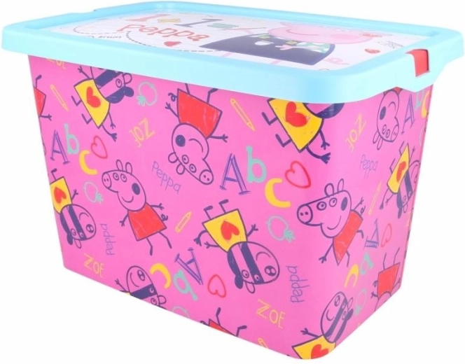 Uzglabāšanas kaste ar klipša vāku Peppa Pig
