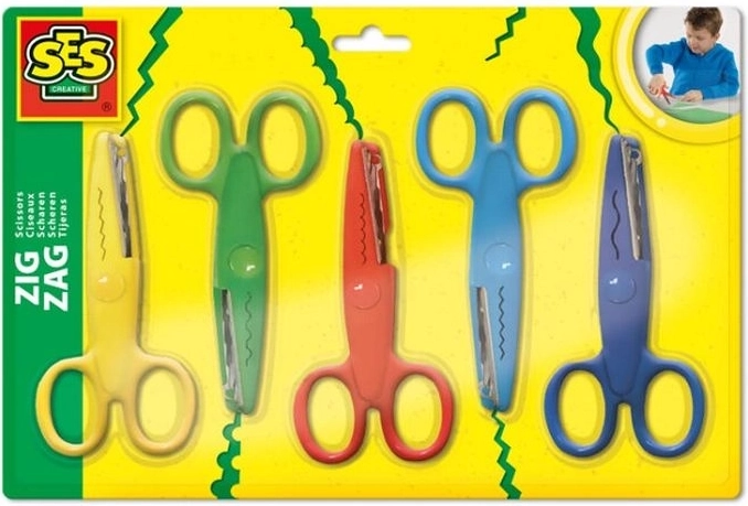 SES decorative zigzag and wavy scissors – set of 5 pcs