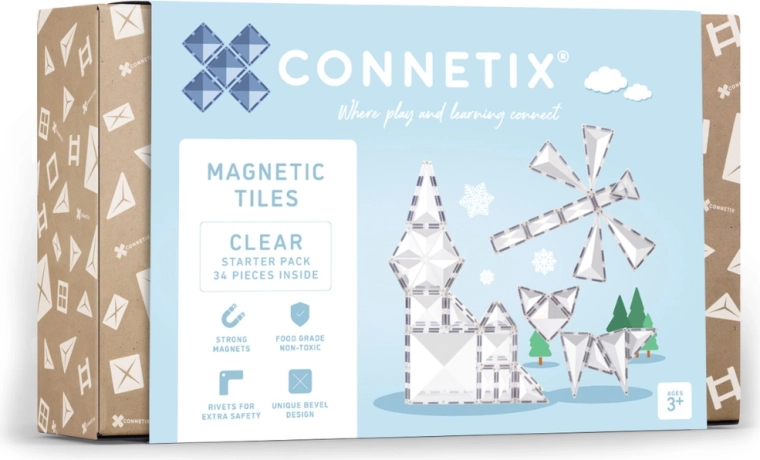 Transparent Starter Set of Magnetic Pieces 34 pcs