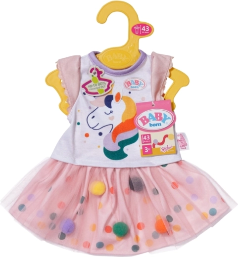 Tutu dress set with unicorn for 43 cm BABY born dolls
