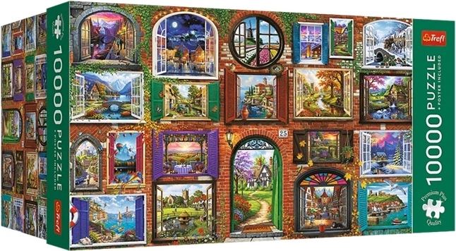 Trefl puzle 10 000 gabali Windows of the Seasons