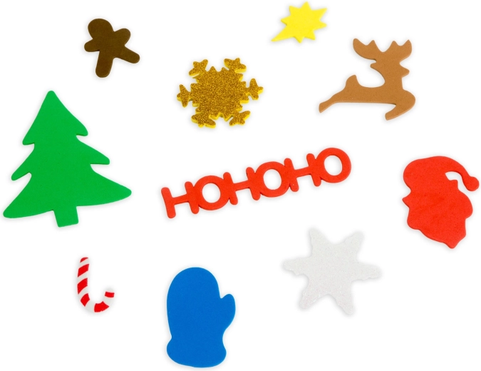 Set of Christmas creative foam stickers, 50 pcs