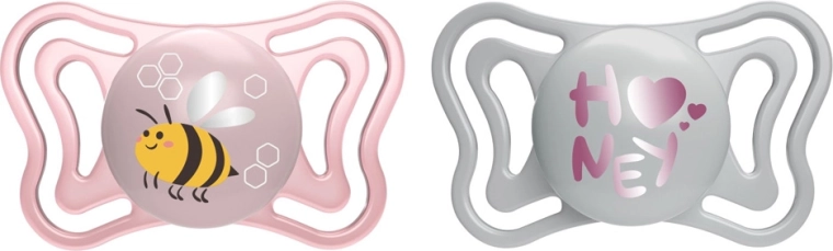 Chicco Physio Light silicone pacifiers, blue, glow in the dark, 2–6 months, 2 pcs