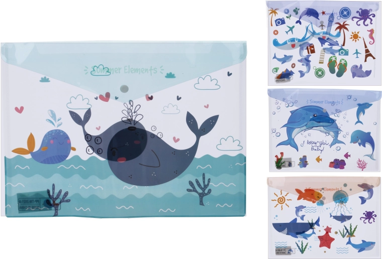 Snap Fastener Folder, Underwater World - 1 piece