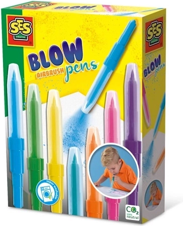 SES Creative blow pens, creative set of 7 colors - 1 piece