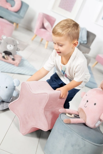 Roba children's star-shaped stool, pink