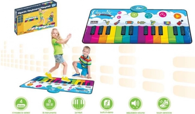 Varavīksnes muzikālais paklājs 120x46 cm