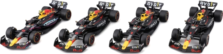 Bburago Formula Racing F1 komplekts – 4 modeļi Oracle Red Bull Racing 1:43 Verstapens un Peress