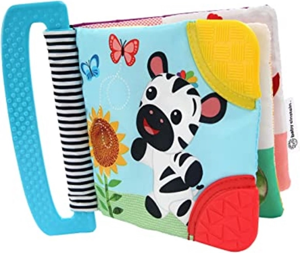 Baby Einstein soft rattle cloth book and teether Curious Explorers 0m+