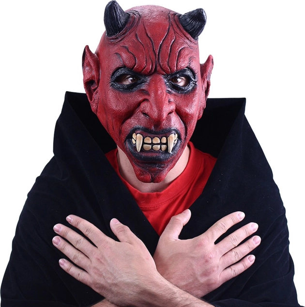 Biedējoša velna lateksa maska