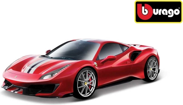 Metāla modelis Bburago Ferrari 488 Pista 1:24 sarkans