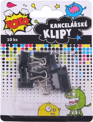 Kancelejas klipsis 15 mm, 10 gab.