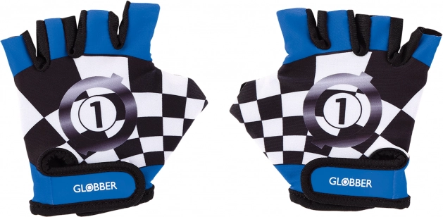 Bērnu cimdi Globber Navy Blue Racing XS