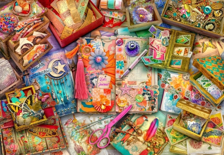 Bluebird puzzle Creator’s Desk journal 1000 pieces