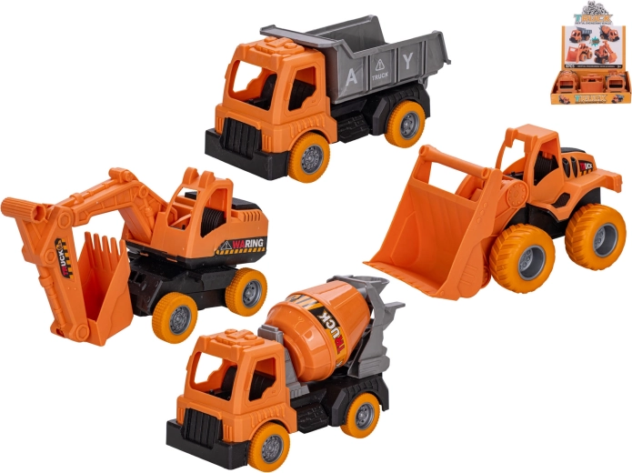 Friction-powered construction vehicle 16 cm