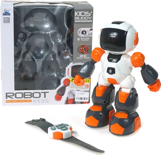 Interaktīvs RC robots ar tālvadību, ar ierakstīšanu un pulksteņa formas pulti - 1 gab.