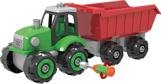 Screw-together tractor with trailer 32 cm