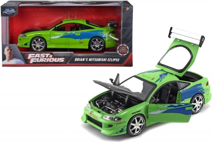 Metāla automašīnas modelis Mitsubishi Eclipse 1995 1:24 – Ātrs un bez žēlastības