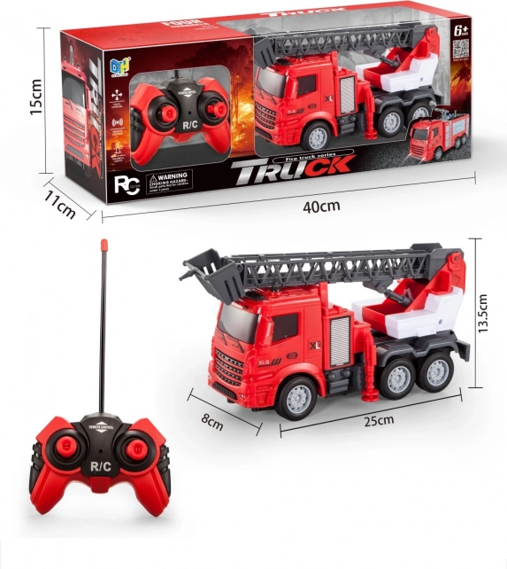RC ugunsdzēsēju auto ar kāpnēm