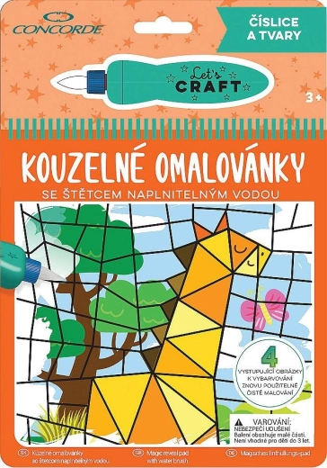 Burvju krāsojamā grāmata CONCORDE – cipari un formas
