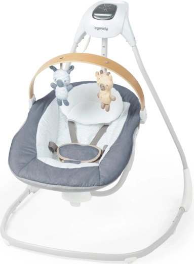 Ingenuity muzikālais šūpuļkrēsls SimpleComfort Chambray